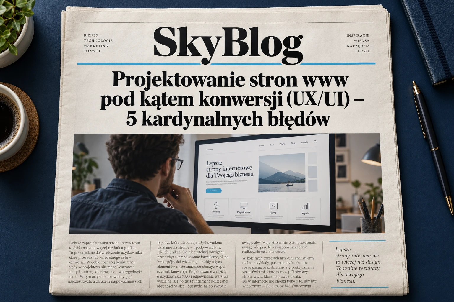 Projektowanie stron www pod kątem konwersji (UX/UI) – 5 kardynalnych błędów