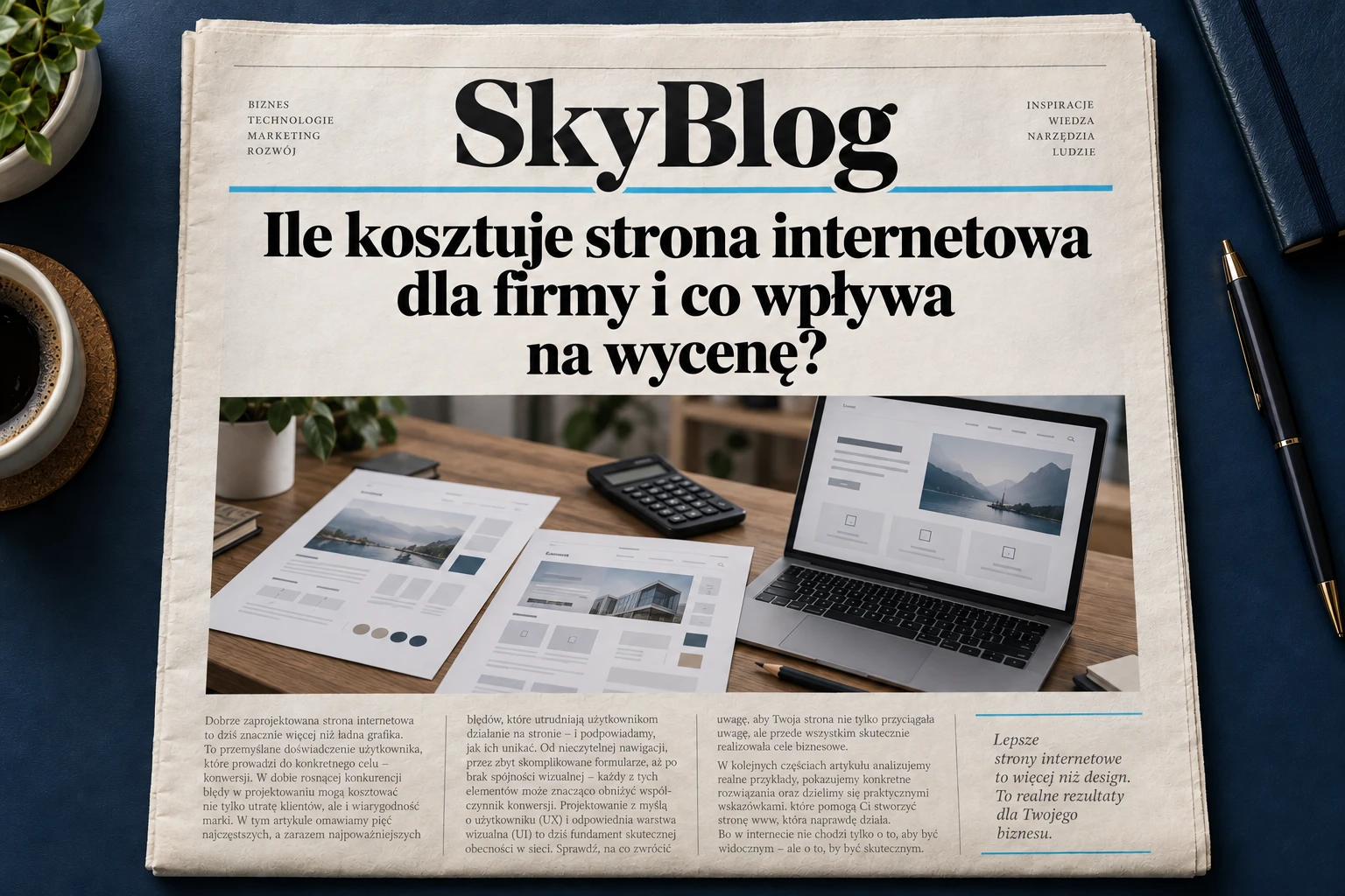 Ile kosztuje strona internetowa dla firmy i co wpływa na wycenę?